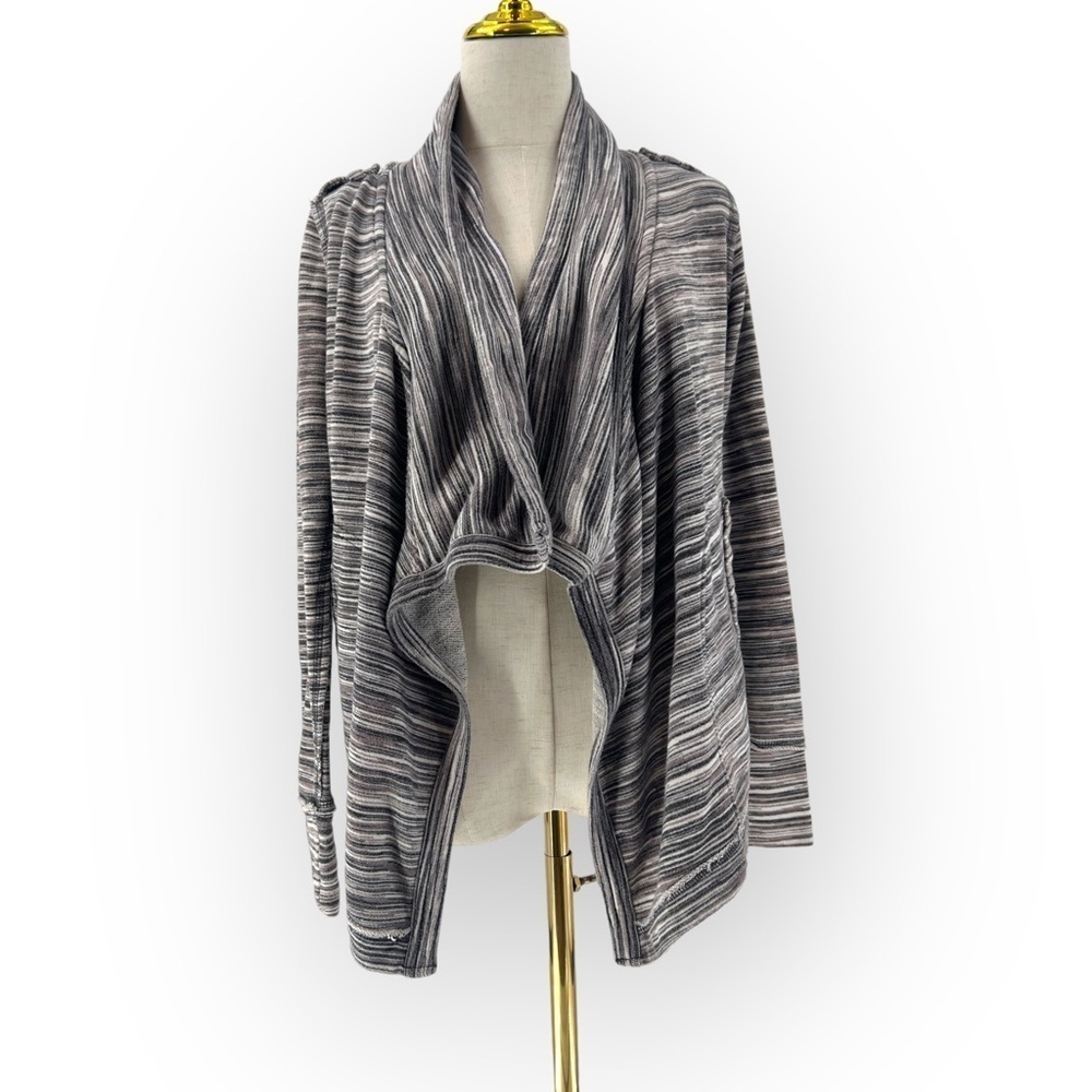 Volcom Striped Cardigan Wrap Sweater